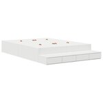 vidaXL Cadre de lit de rangement Blanc 140x200 cm