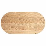vidaXL Dessus de table 100x50x2 cm bois de chêne massif ovale