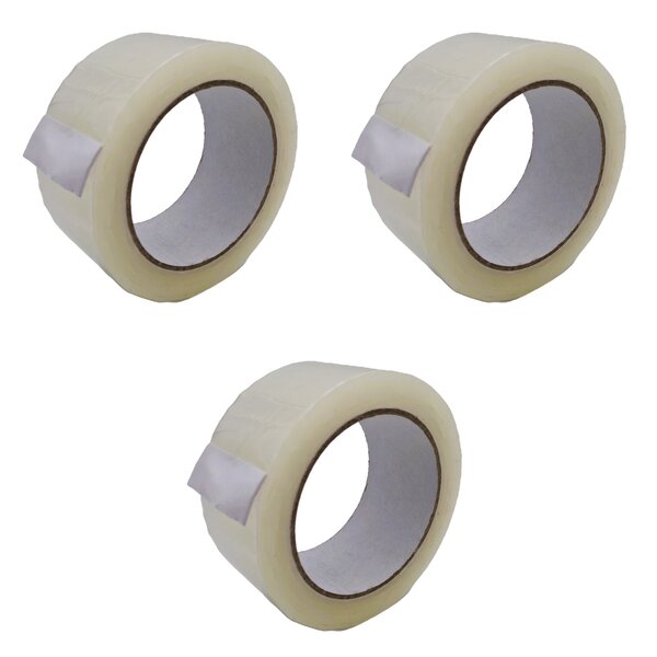 Lot de 3 Rouleaux Adhésifs Standards : 48 mm X 100 mètres Transparent