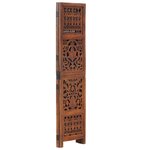 vidaXL Cloison de séparation 3 panneaux Marron 120x165cm Bois manguier