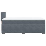 vidaXL Sommier à lattes de lit avec matelas gris foncé simple velours