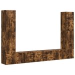 vidaXL Ensemble meuble TV 8 Pièces Chêne fumé Bois d'ingénierie