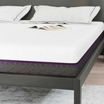 vidaXL Matelas Blanc et Gris 200 x 200 cm Tissu jacquard