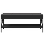 vidaXL Table basse avec LED infini noir 90x50x38 cm