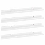 vidaXL Étagères murales 4 Pièces Blanc brillant 60x9x3 cm