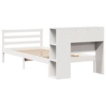 vidaXL Lit bibliothèque sans matelas blanc 75x190cm bois de pin massif