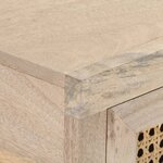 vidaXL Table console 100x35x76 cm Bois de manguier et canne naturelle