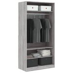 vidaXL Garde-robe sonoma gris 100x50x200 cm bois d'ingénierie
