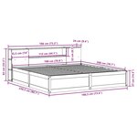 vidaXL Cadre de lit sans matelas 180x200 cm bois massif de pin