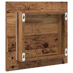 vidaXL Miroir de salle de bain LED Bois Ancien 40 x 37 x 8.5 cm