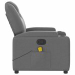 vidaXL Fauteuil de massage inclinable Gris foncé Tissu