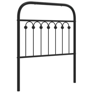 vidaXL Tête de lit de remplacement métal noir 80 cm