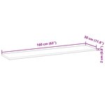 vidaXL Dessus de table 160x30x2 cm rectangulaire bois massif d'acacia