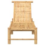vidaXL Chaise longue 55x199x30 cm bambou