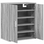 vidaXL Meuble à chaussures Sonoma gris 60x35x70 cm Bois d'ingénierie