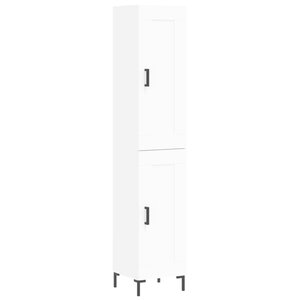 vidaXL Buffet haut Blanc 34 5x34x180 cm Bois d'ingénierie