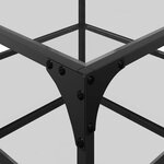 vidaXL Table basse avec dessus en verre transparent 50x50x45 cm acier