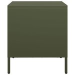 vidaXL Table de chevet vert olive 35x39x43 5 cm acier
