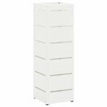 vidaXL Porte-parapluie Blanc 15 5 x 15 5 x 49 cm Métal