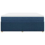 vidaXL Sommier à lattes de lit avec matelas Bleu 180x200 cm Tissu