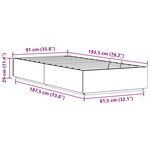 vidaXL Cadre de lit ottoman Blanc 90 x 190 cm Pin massif