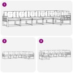 vidaXL Ensemble de canapés d'extérieur 4 Pièces Blanc et Beige Polyester