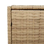 vidaXL Boîte de rangement de jardin mélange beige 283L résine tressée