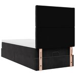 vidaXL Cadre de lit ottoman avec matelas noir 80x200 cm velours