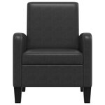 vidaXL Fauteuil Noir Similicuir