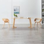 vidaXL Chaise à manger Crème Bois courbé et similicuir