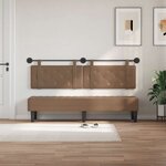 vidaXL Tête de lit suspendue Avec lumière LED Cappuccino Simili cuir