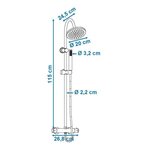 Rousseau colonne de douche avec robinet mitigeur thermostatique loona