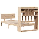 vidaXL Lit bibliothèque sans matelas 90x190 cm bois de pin massif