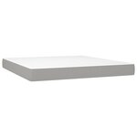 vidaXL Sommier à lattes de lit et matelas et LED Gris clair 160x200 cm