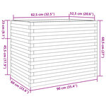 vidaXL Jardinière cire marron 90x60x68 5 cm bois de pin massif