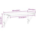 vidaXL Étagères Murales 2 Pièces Chêne noir 60 x 25 x 25 5 cm