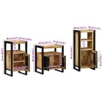 vidaXL Ensemble de mobilier de salle de bain avec étagère 3 Pièces
