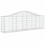 vidaXL Paniers à gabions arqués 18 Pièces 200x30x60/80 cm Fer galvanisé