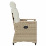 vidaXL Chaise de jardin 2 Pièces Beige et crème 56 x 60 x 112 cm