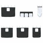 vidaXL Cadre de Lit Mezzanine pour Enfants avec Rideaux Noir