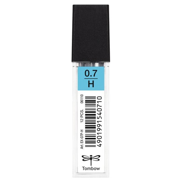 Etui de 12 Mine pour porte-mine pointe calibrée 0 7 mm dureté H TOMBOW