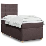 vidaXL Sommier à lattes de lit avec matelas Marron foncé 80x200 cm