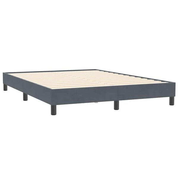 vidaXL Cadre de lit sans matelas gris foncé 140x210 cm velours