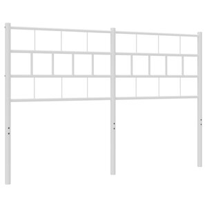 vidaXL Tête de lit métal blanc 120 cm