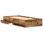 vidaXL Cadre de Lit Bois Vieilli 90x190 cm Bois d'Ingénierie
