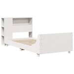 vidaXL Cadre de lit sans matelas blanc 75x190 cm bois de pin massif