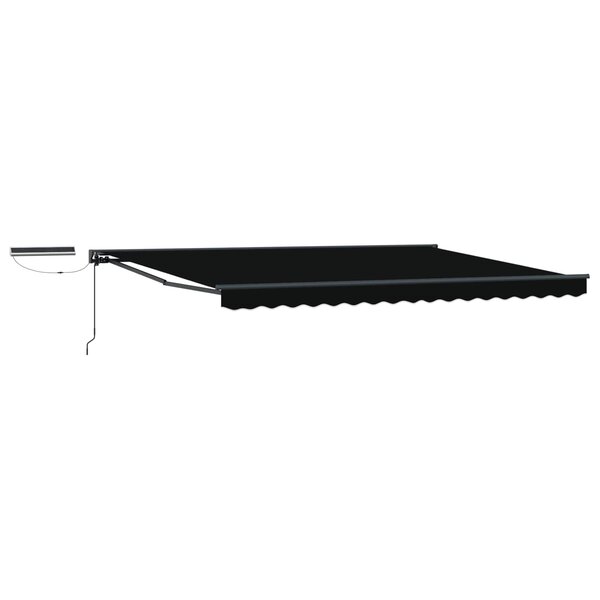 vidaXL Auvent rétractable électrique Noir et anthracite 4 × 3 m