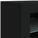 vidaXL Buffet avec lumières LED noir 162x37x67 cm