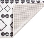 vidaXL Tapis lavable antidérapant 190x300 cm noir et blanc