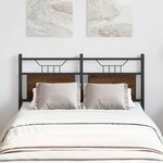 vidaXL Tête de lit chêne marron 120 cm bois d'ingénierie et acier
